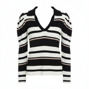 No Boundaries Black and White Striped Sweater